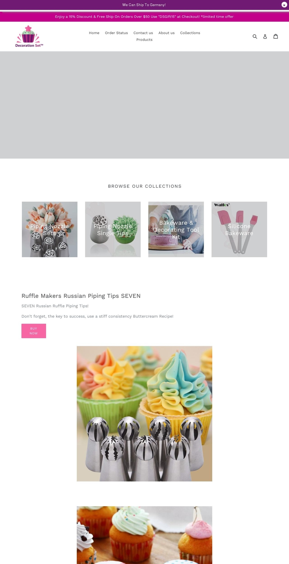 decorationset.com shopify website screenshot