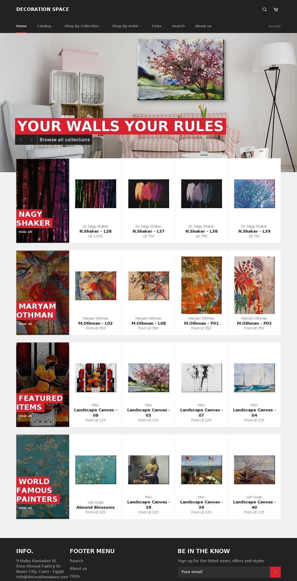 decorationspace.com shopify website screenshot