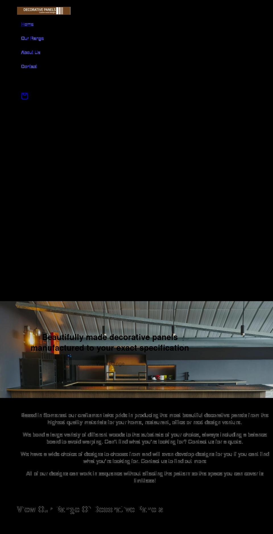 decorative-panels.com shopify website screenshot