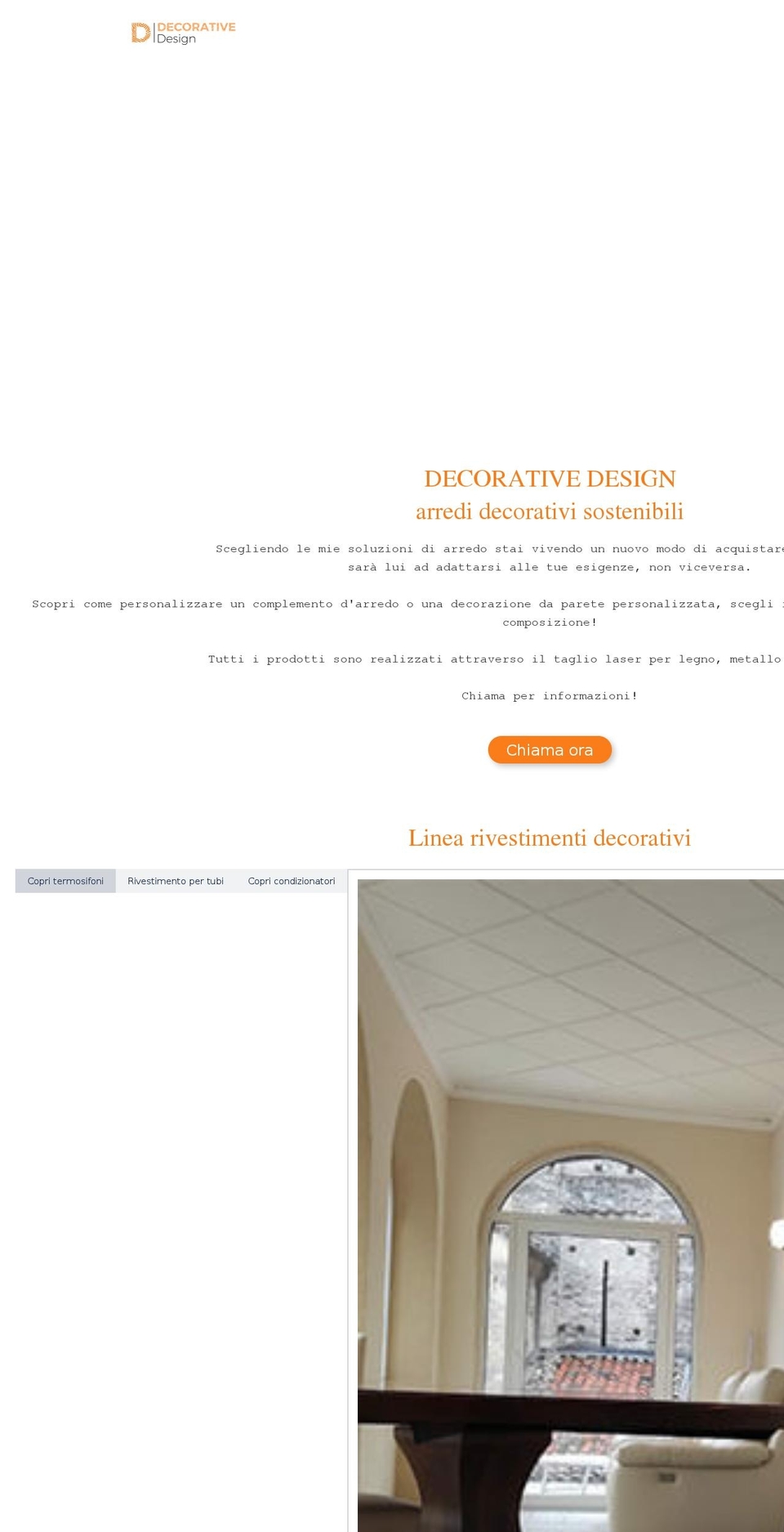 Furni Shopify theme site example decorativedesign.it