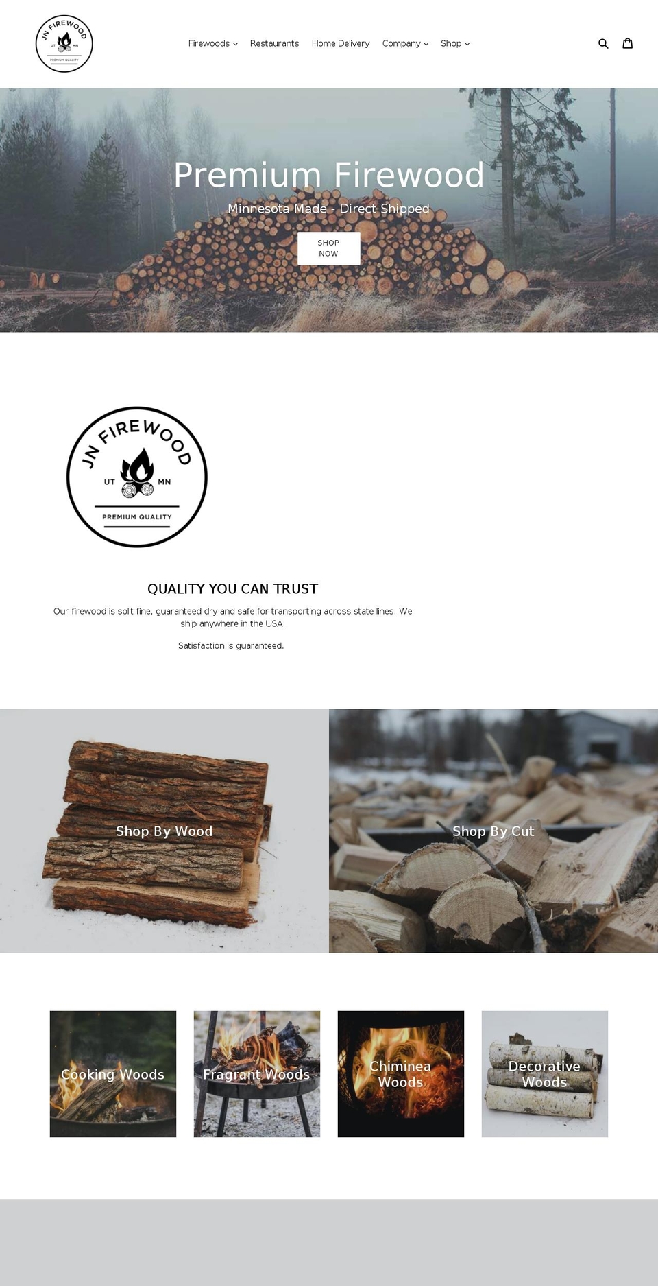 decorativefireplacelogs.com — Shopify storefront screenshot