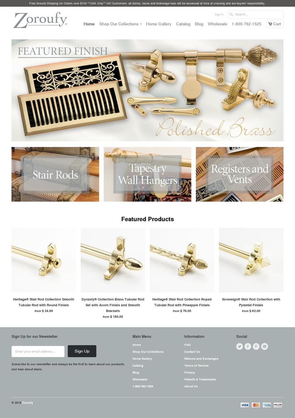 decorativeregisters.com — Shopify storefront screenshot