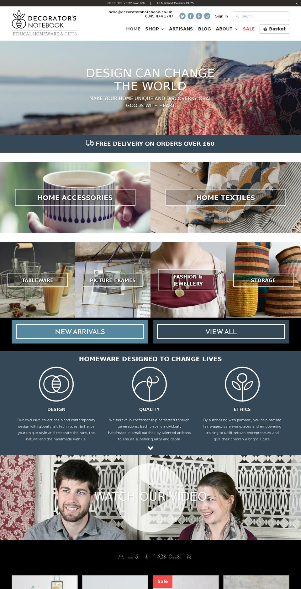 decoratorsnotebook.com shopify website screenshot