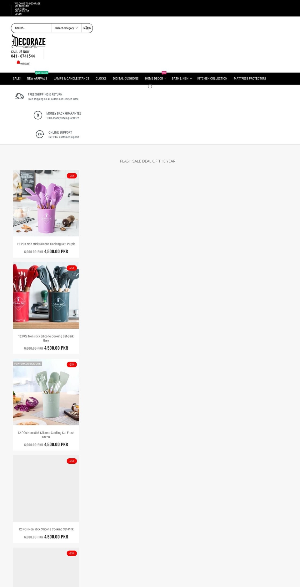 decorazebrand.com shopify website screenshot