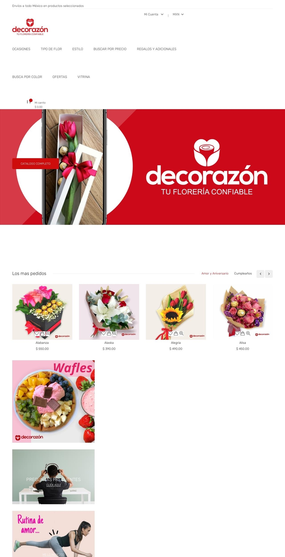 decorazon.mx shopify website screenshot