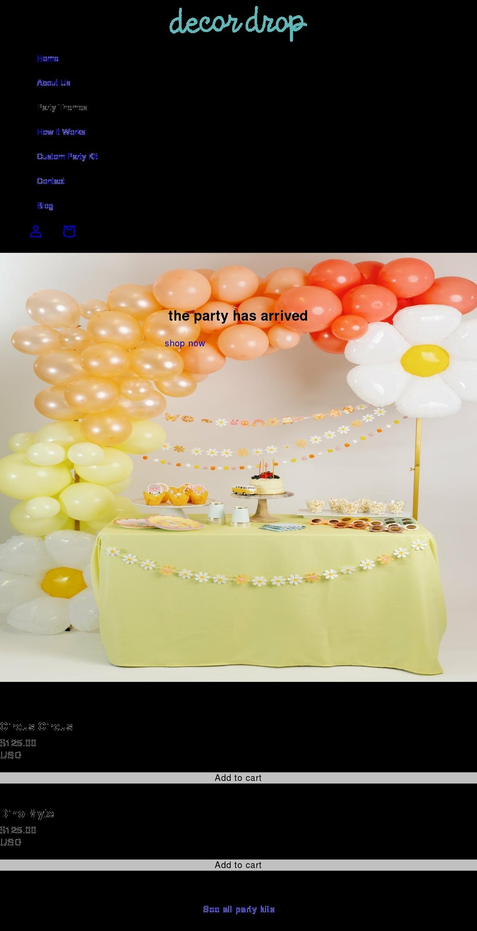 decordrop.com shopify website screenshot