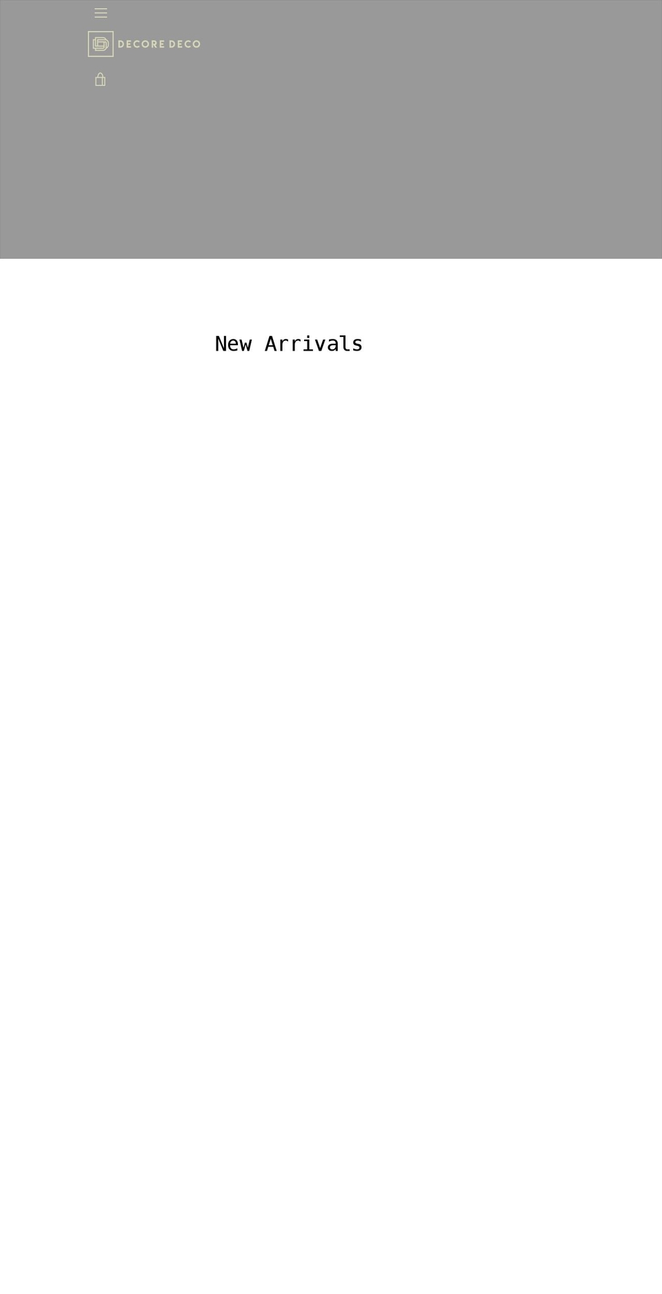 decoredeco.com shopify website screenshot