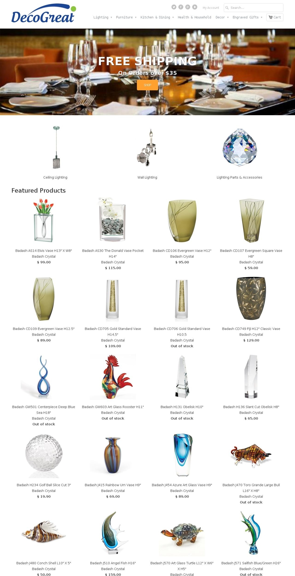 decorgreat.com shopify website screenshot