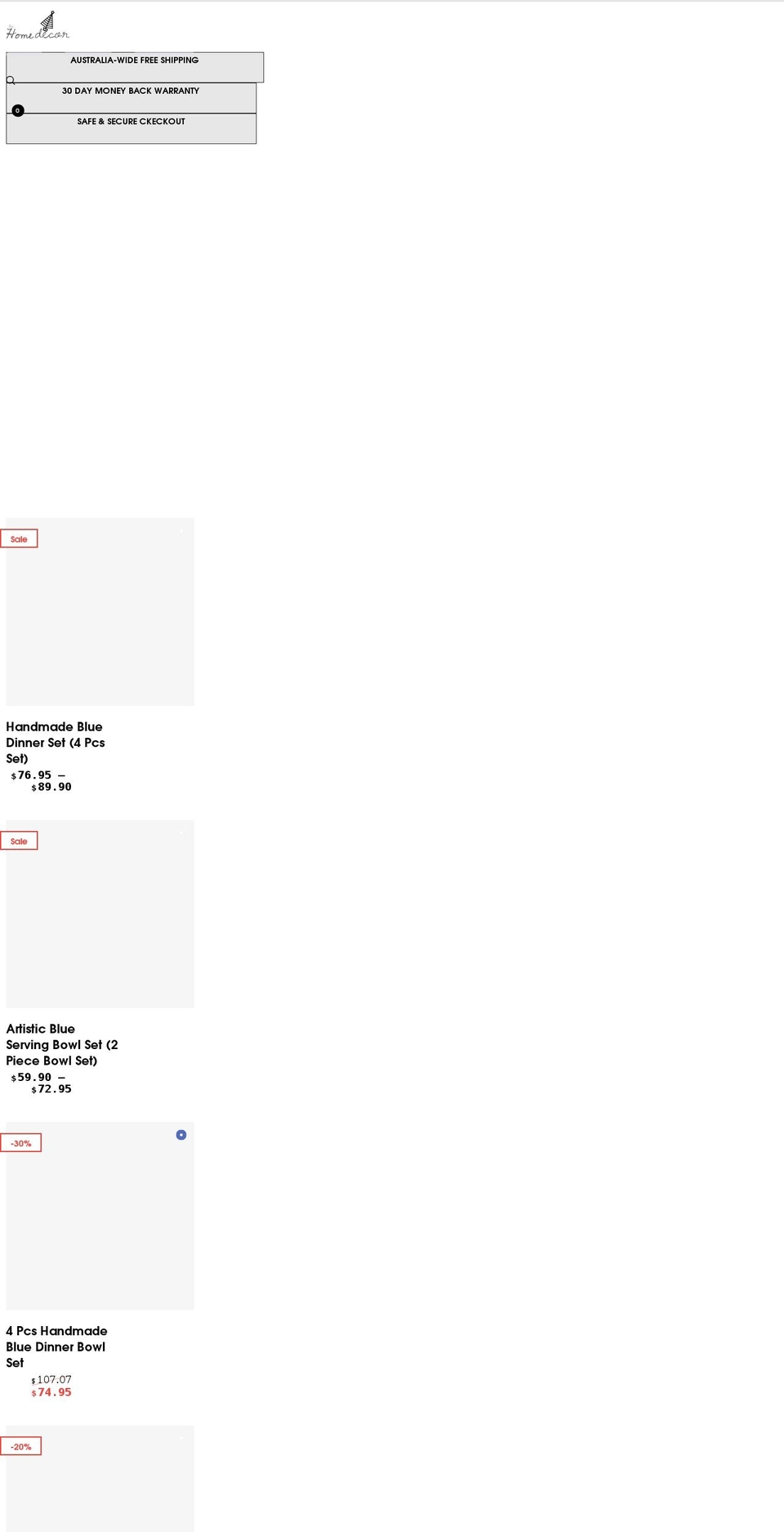 decorhome.com.au shopify website screenshot