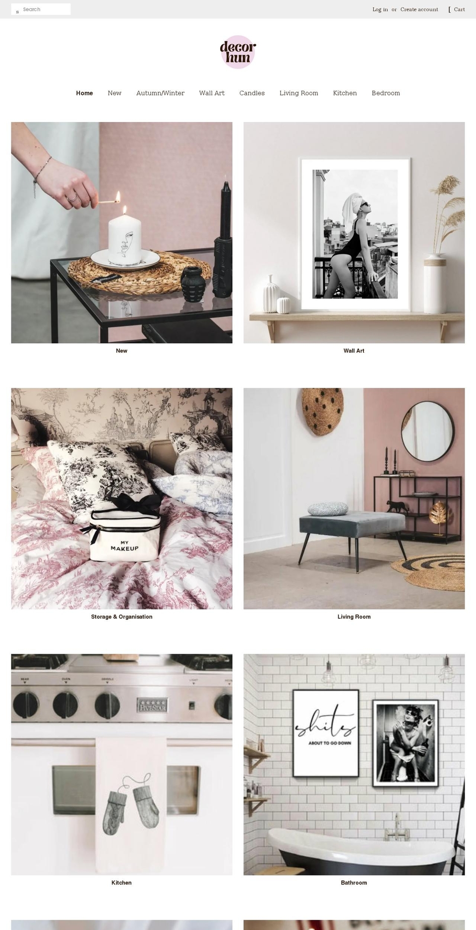 decorhun.com shopify website screenshot