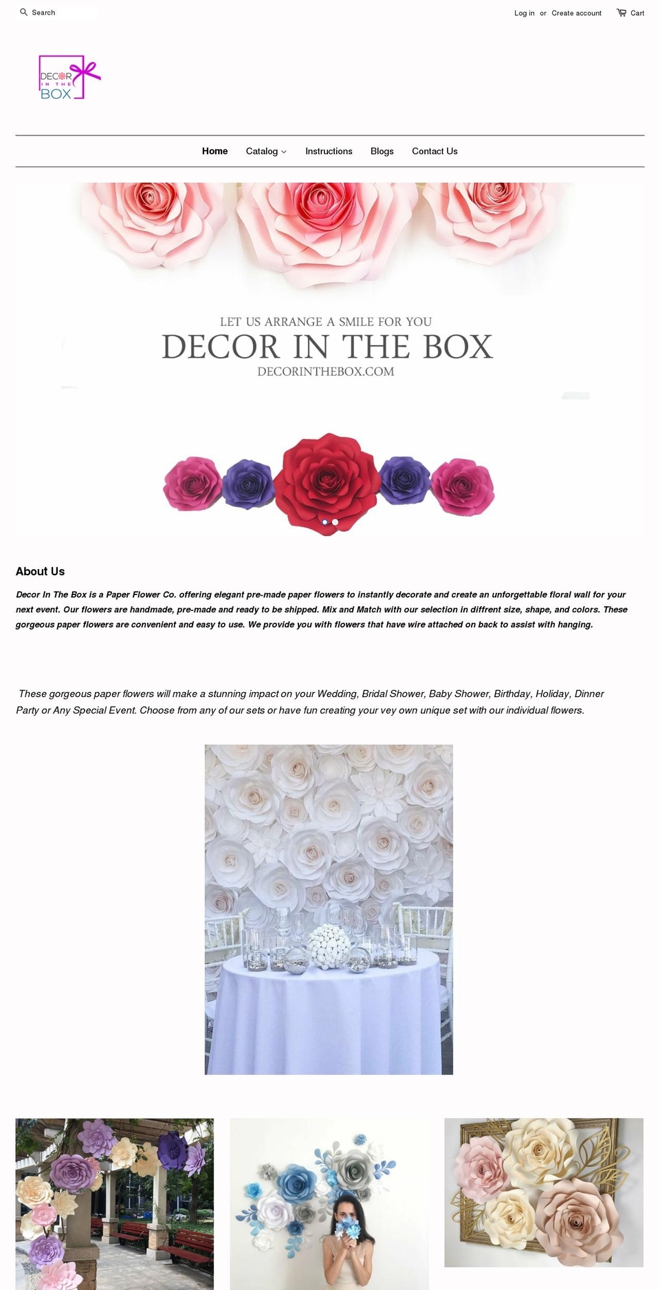decorinthebox.com — Shopify storefront screenshot