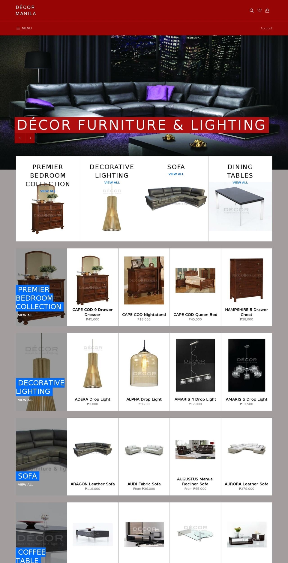 decormanila.com shopify website screenshot