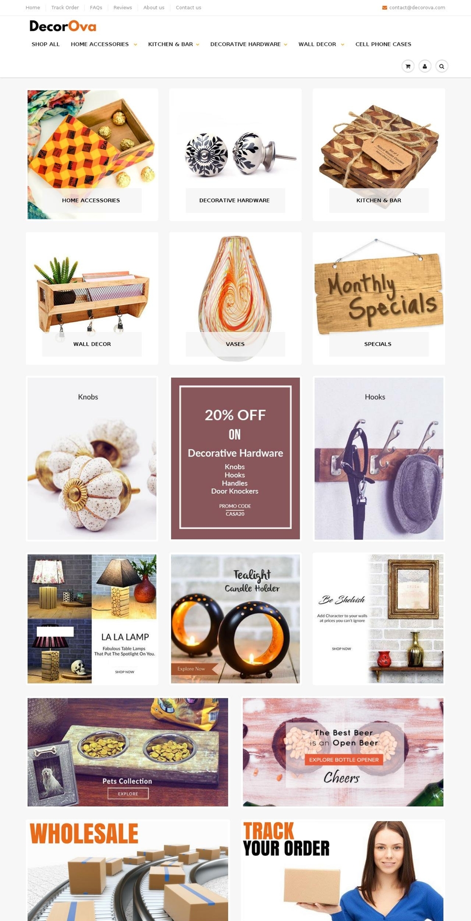 decorova.com shopify website screenshot