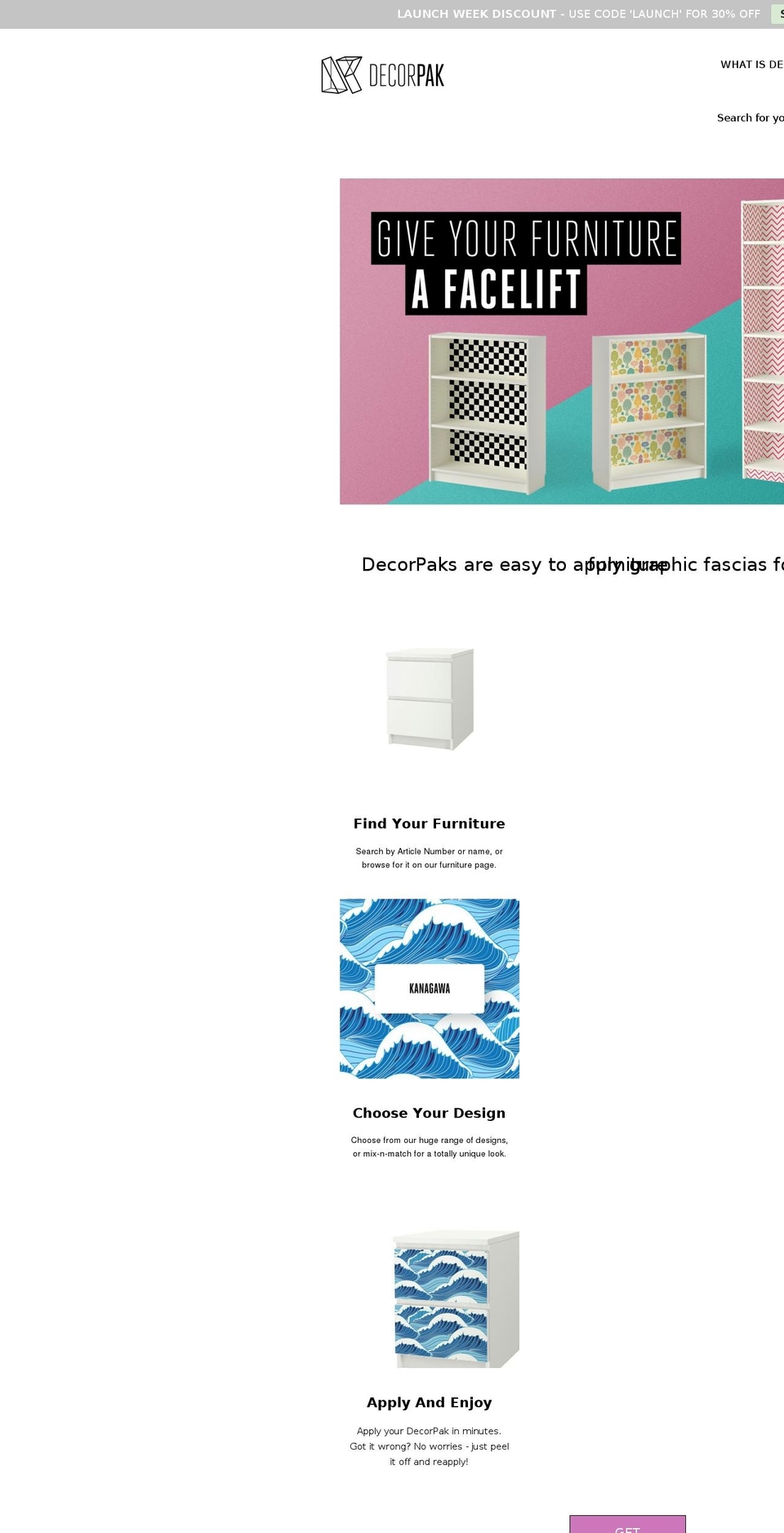 decorpak.com — Shopify storefront screenshot