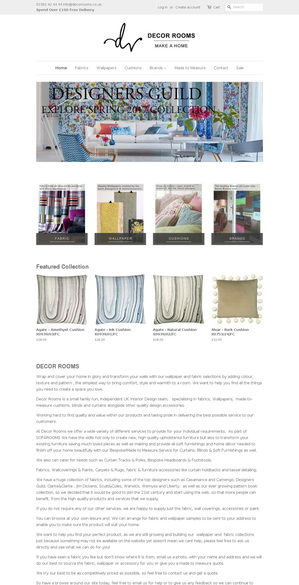 decorrooms.com shopify website screenshot