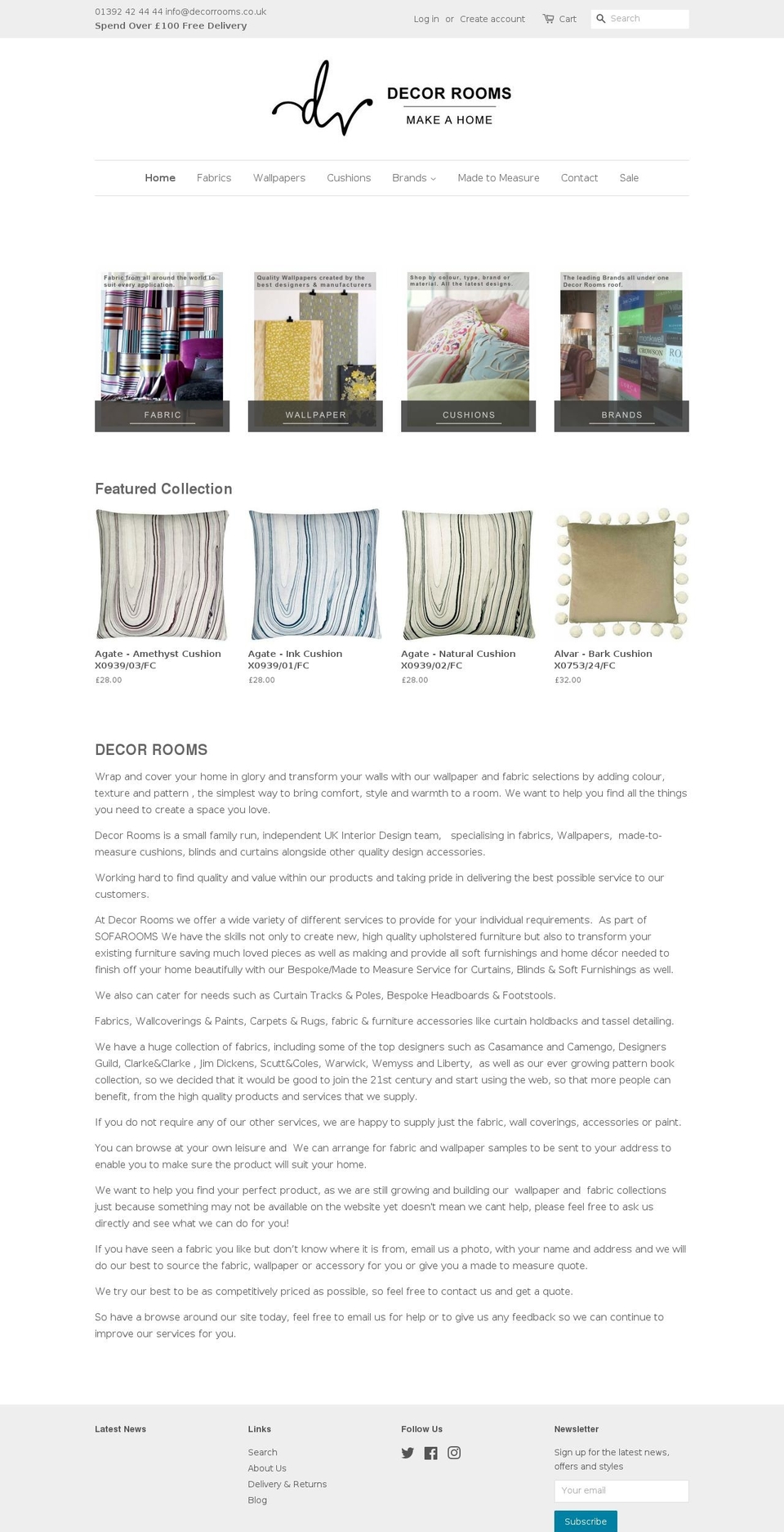 decorrooms.net shopify website screenshot