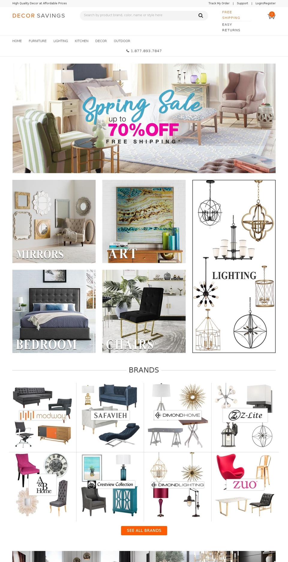decorsavings.com shopify website screenshot