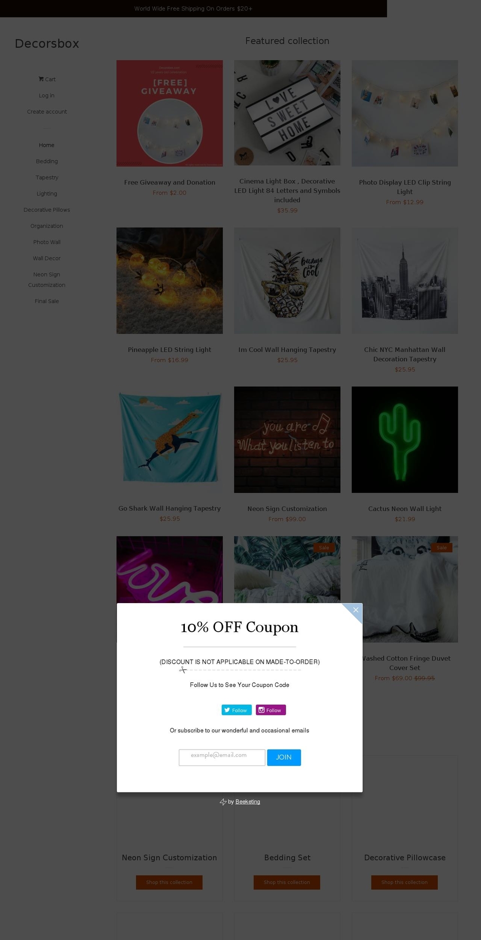 decorsbox.com — Shopify storefront screenshot
