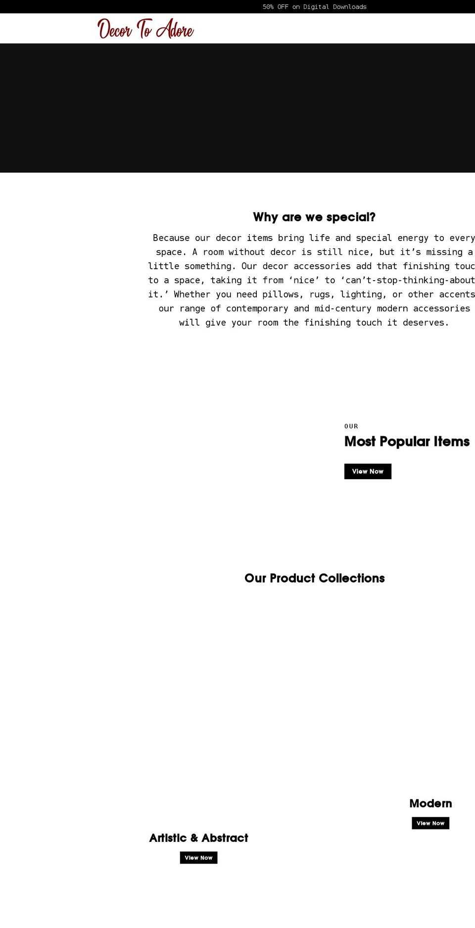 decortoadoreshop.com shopify website screenshot