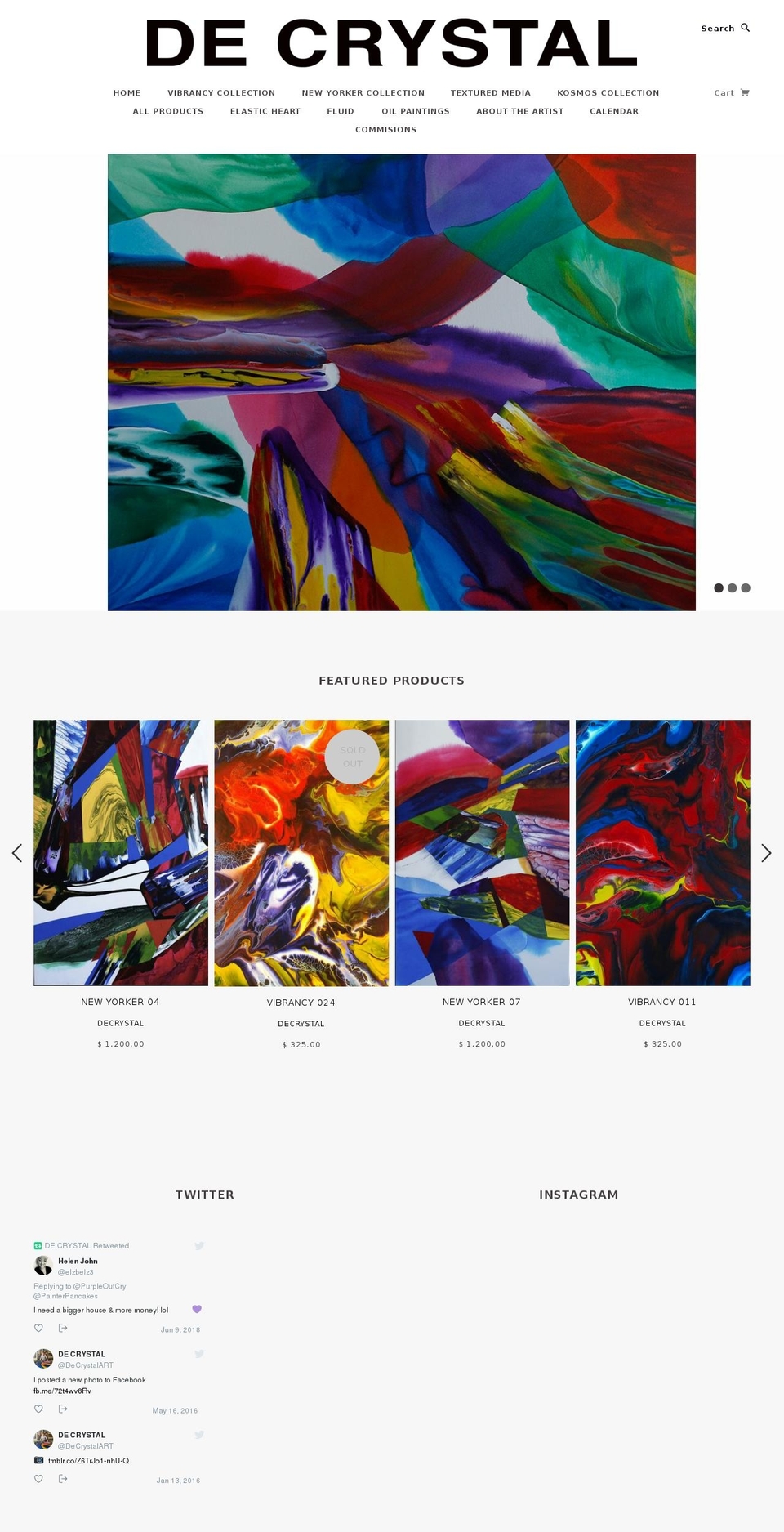decrystal.com — Shopify storefront screenshot