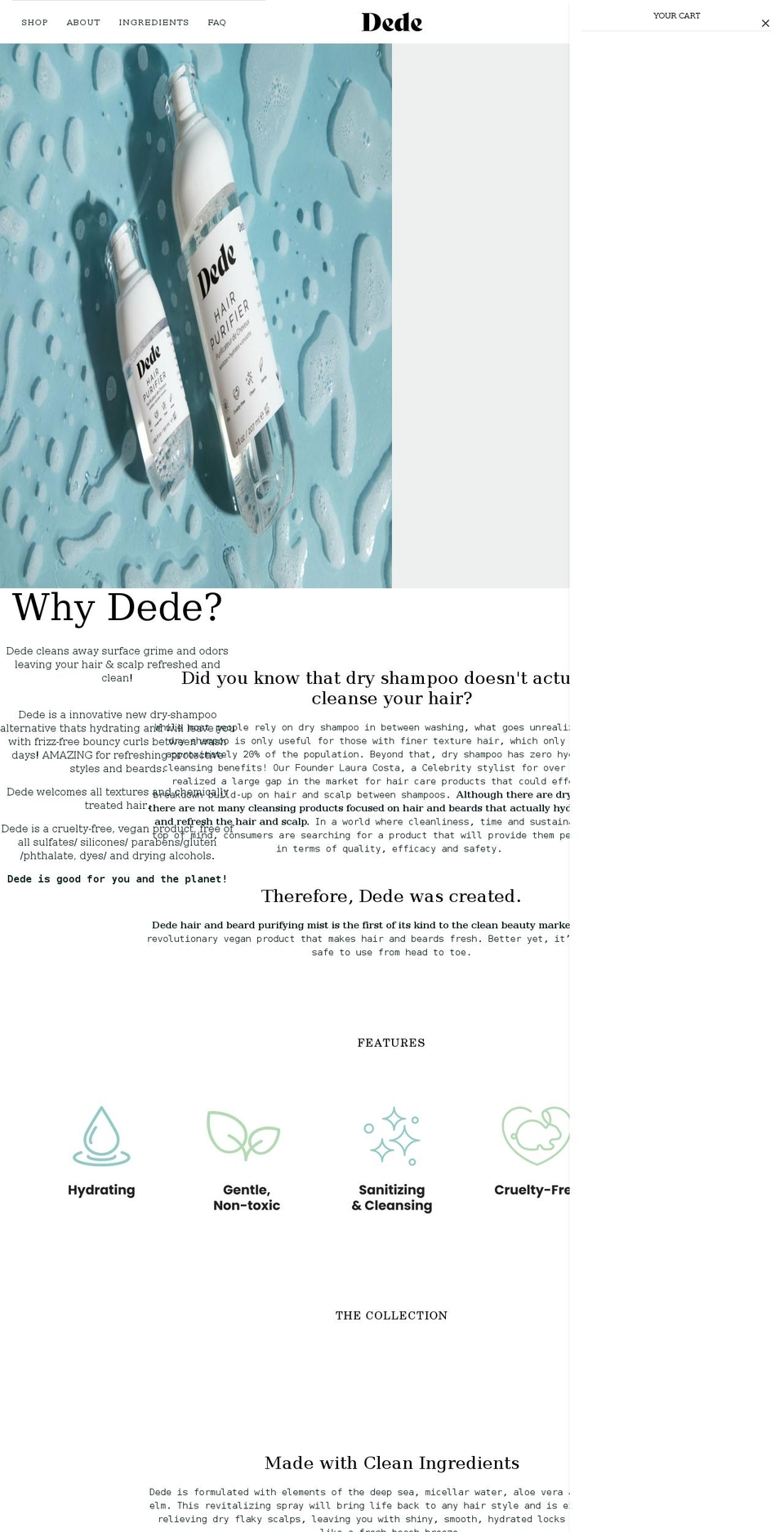dede.eco shopify website screenshot