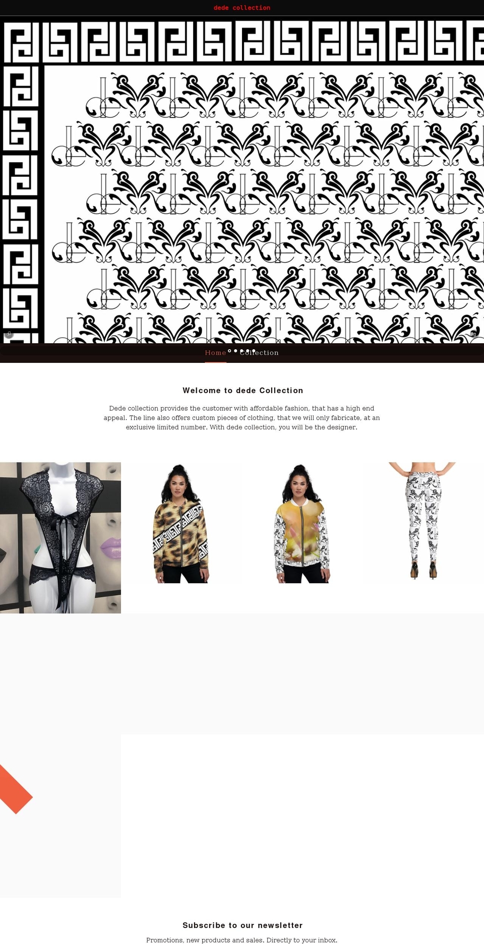 dedecollection.com shopify website screenshot