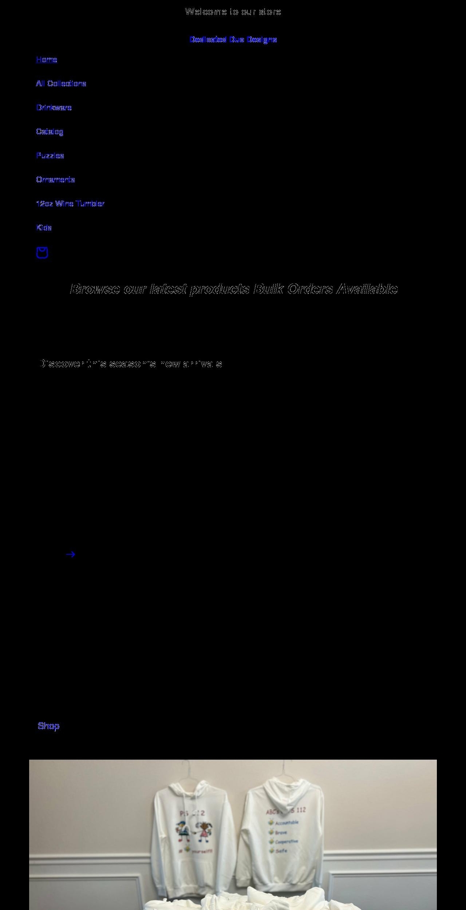 dedicatedduodesigns.com shopify website screenshot