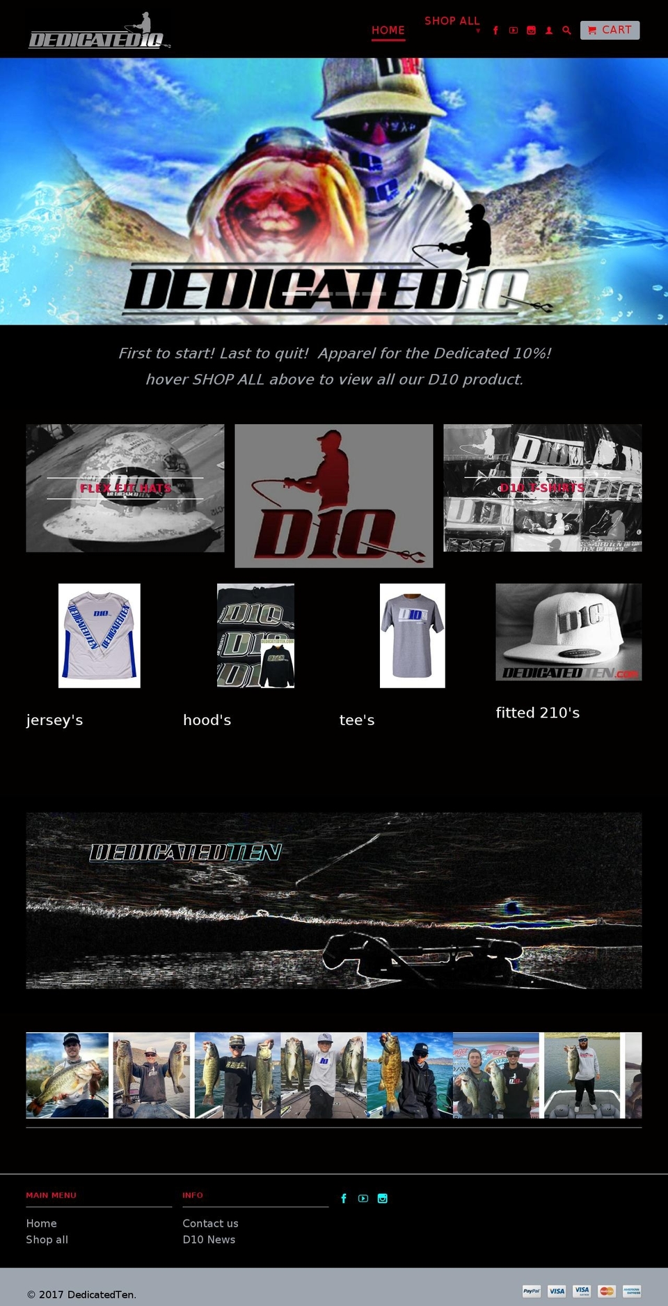 dedicatedten.com shopify website screenshot