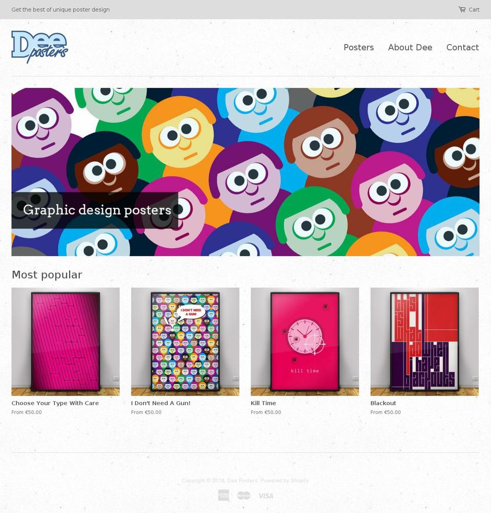 dee-posters.com shopify website screenshot