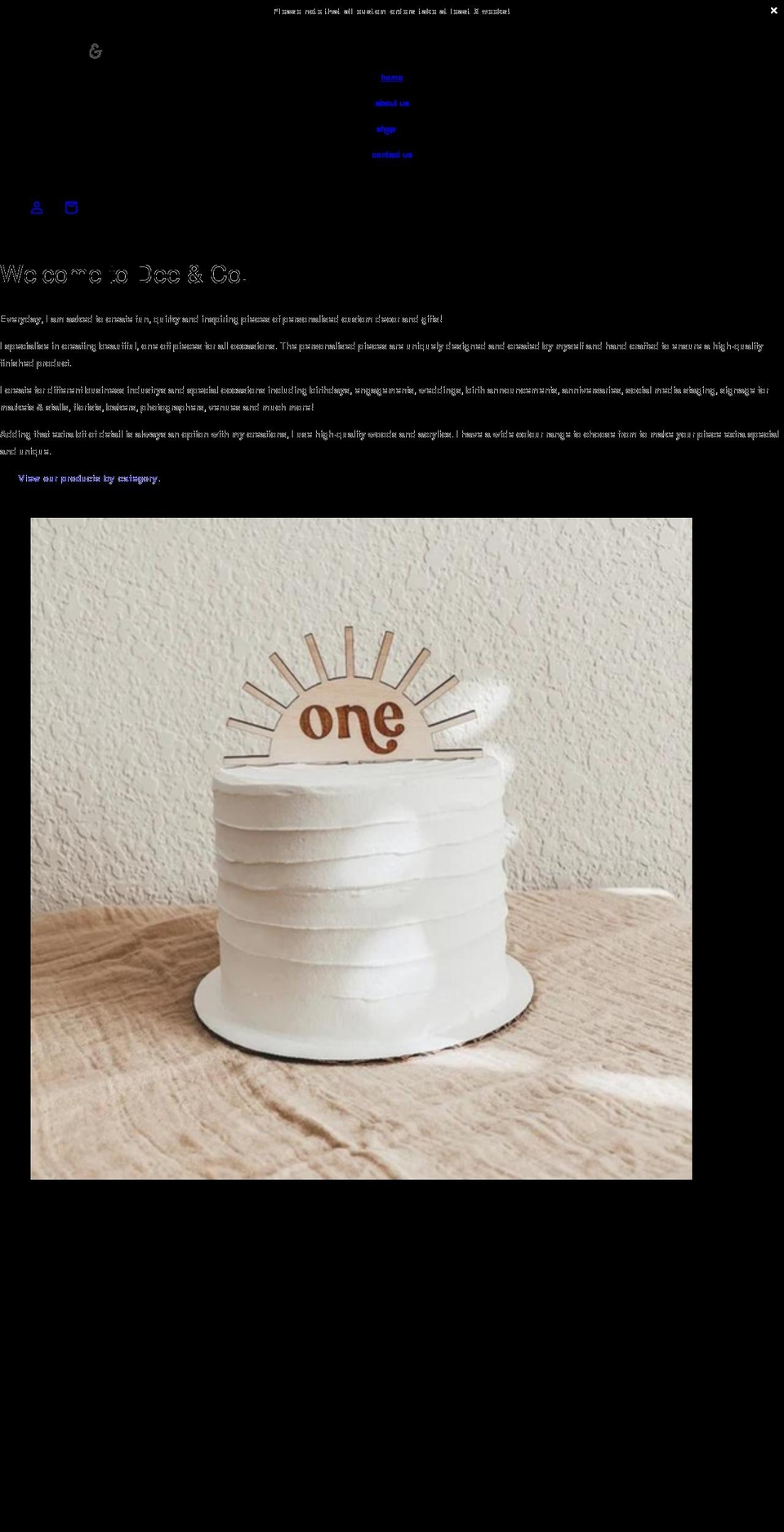 deeandco.com.au shopify website screenshot