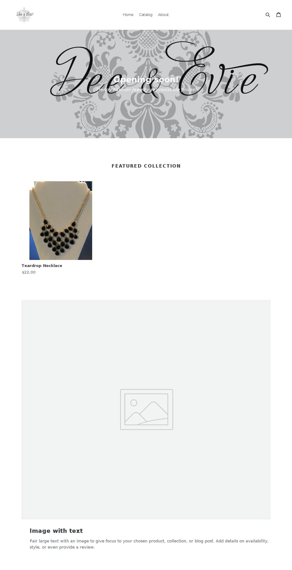 deeandevie.com shopify website screenshot