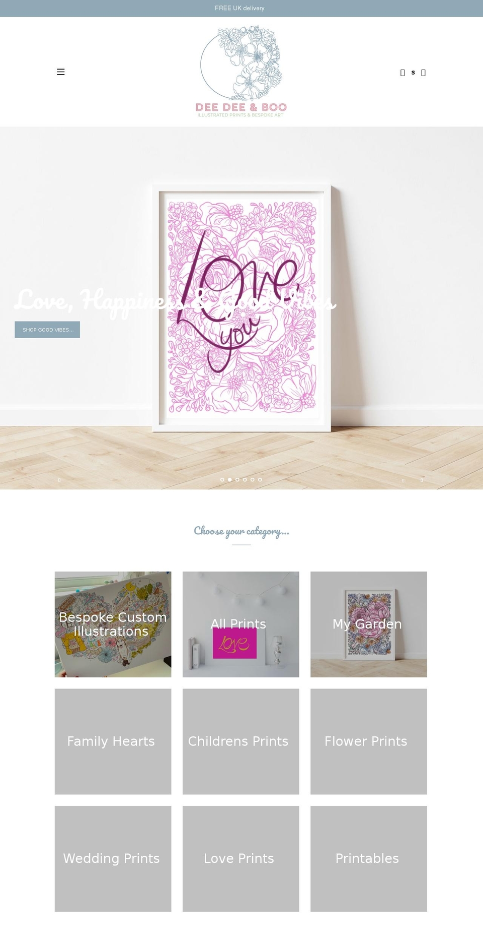 deedeeboo.co.uk shopify website screenshot