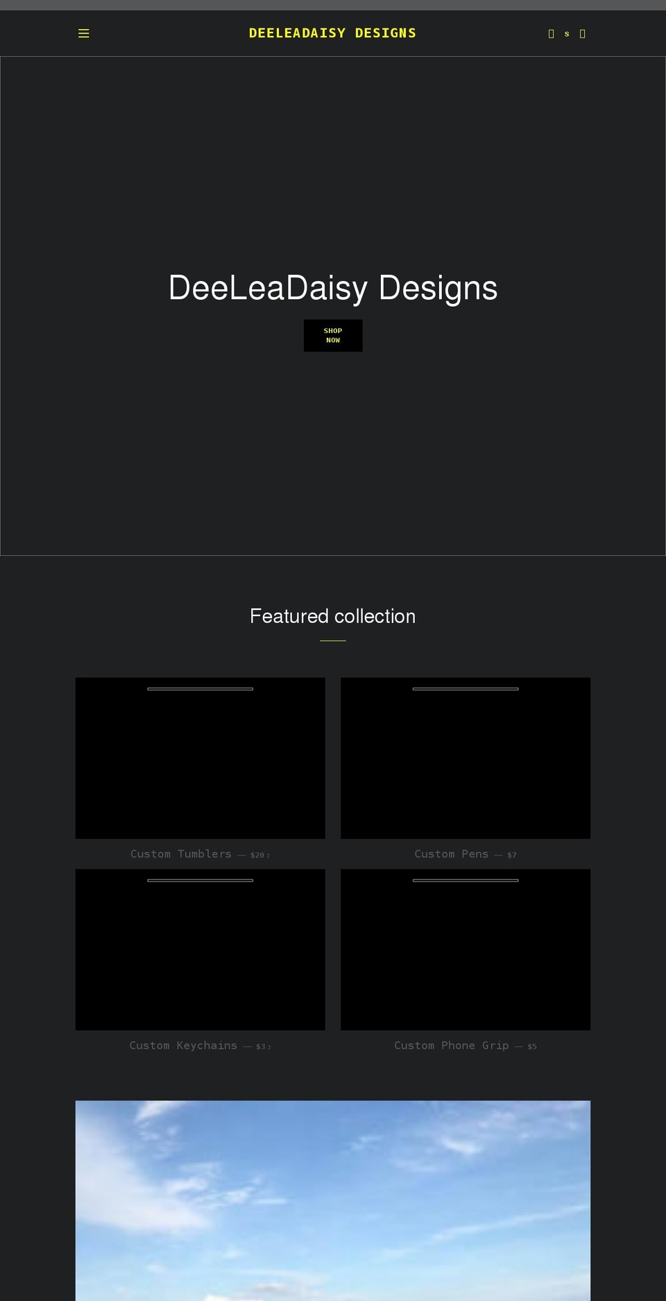 deeleadaisydesigns.com shopify website screenshot