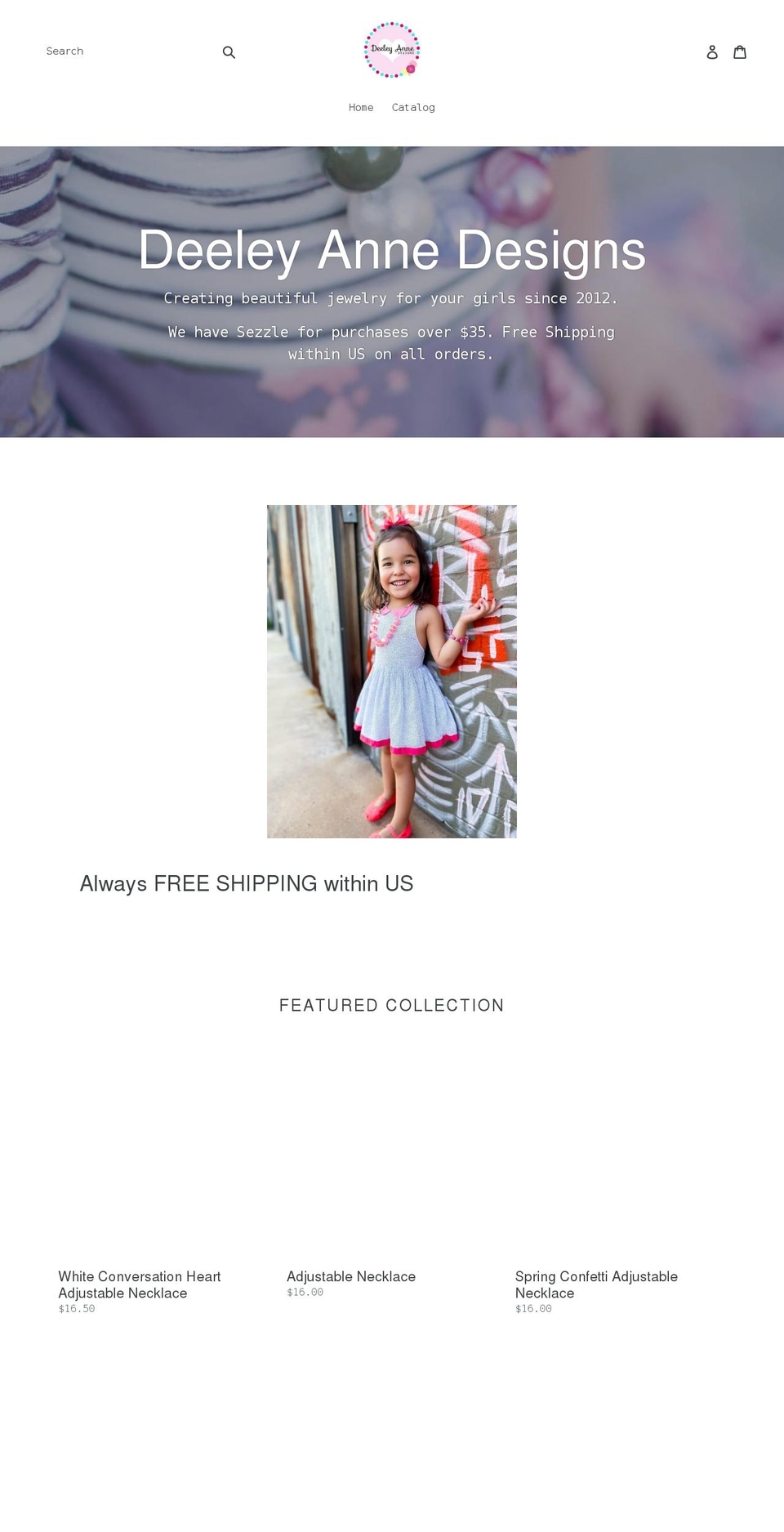 deeleyannedesigns.com — Shopify storefront screenshot