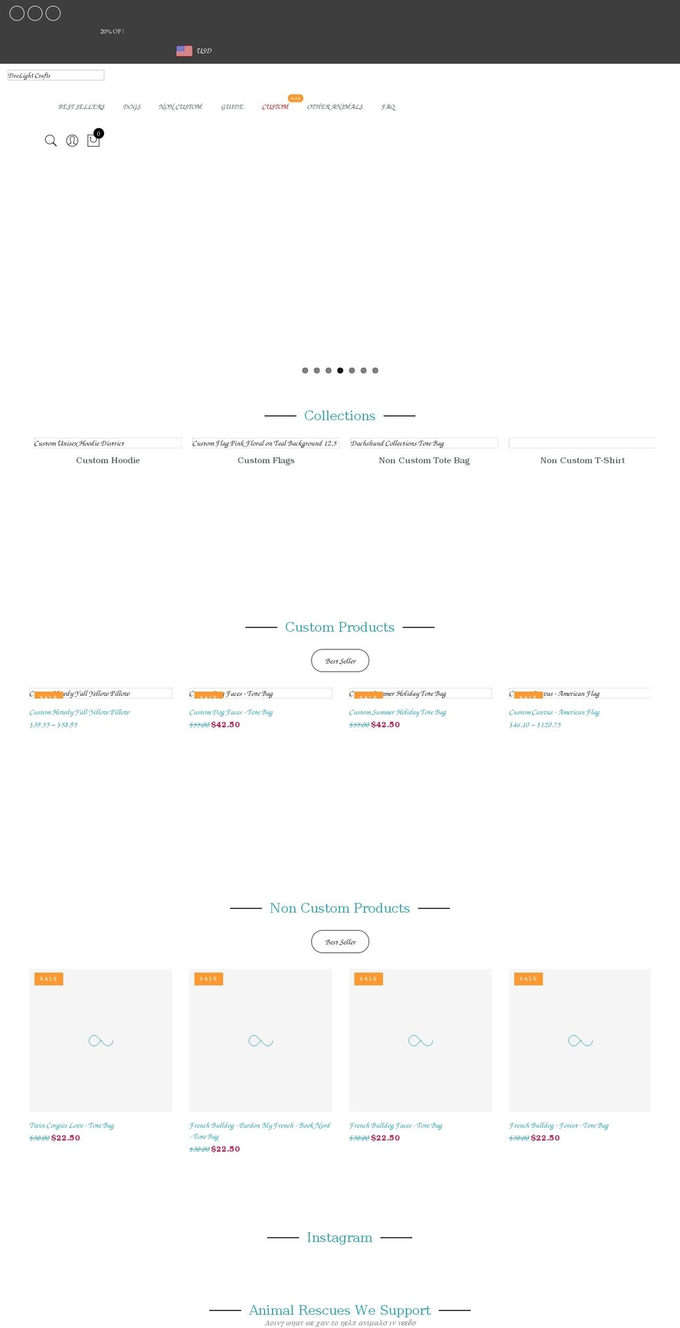 Gecko  - Kate updated Shopify theme site example deelightcrafts.com