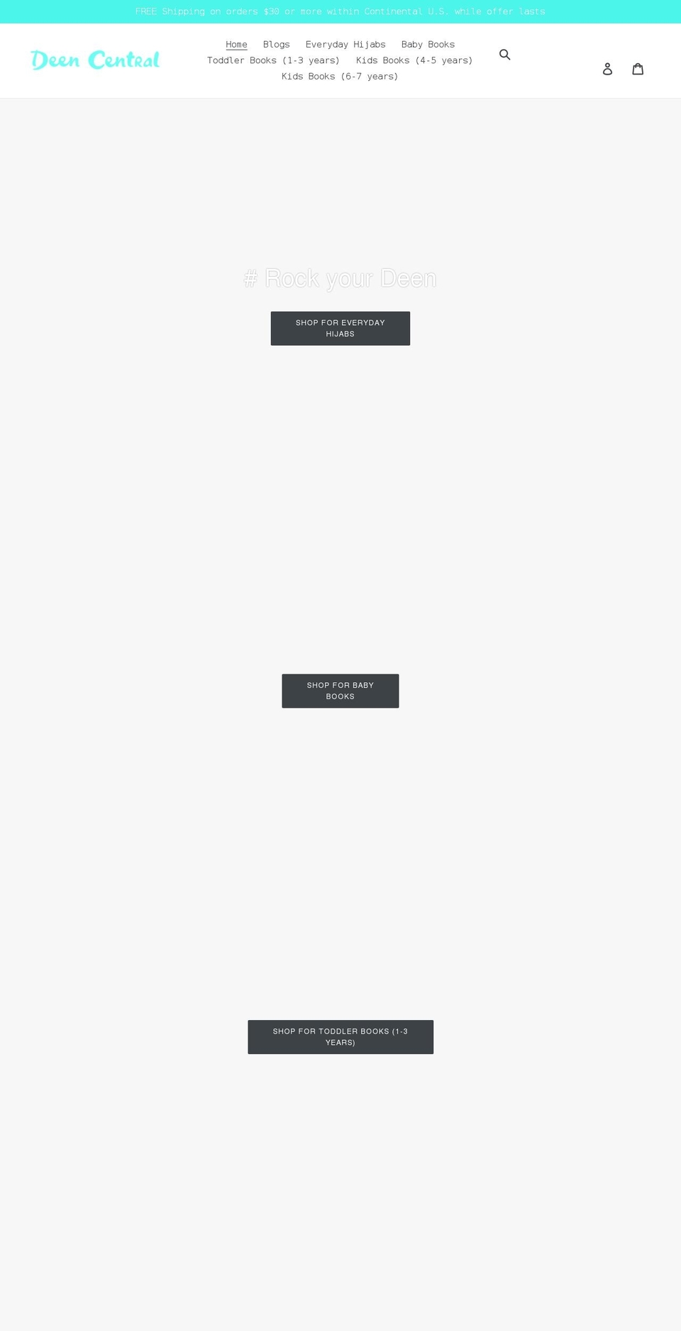 deencentral.com shopify website screenshot