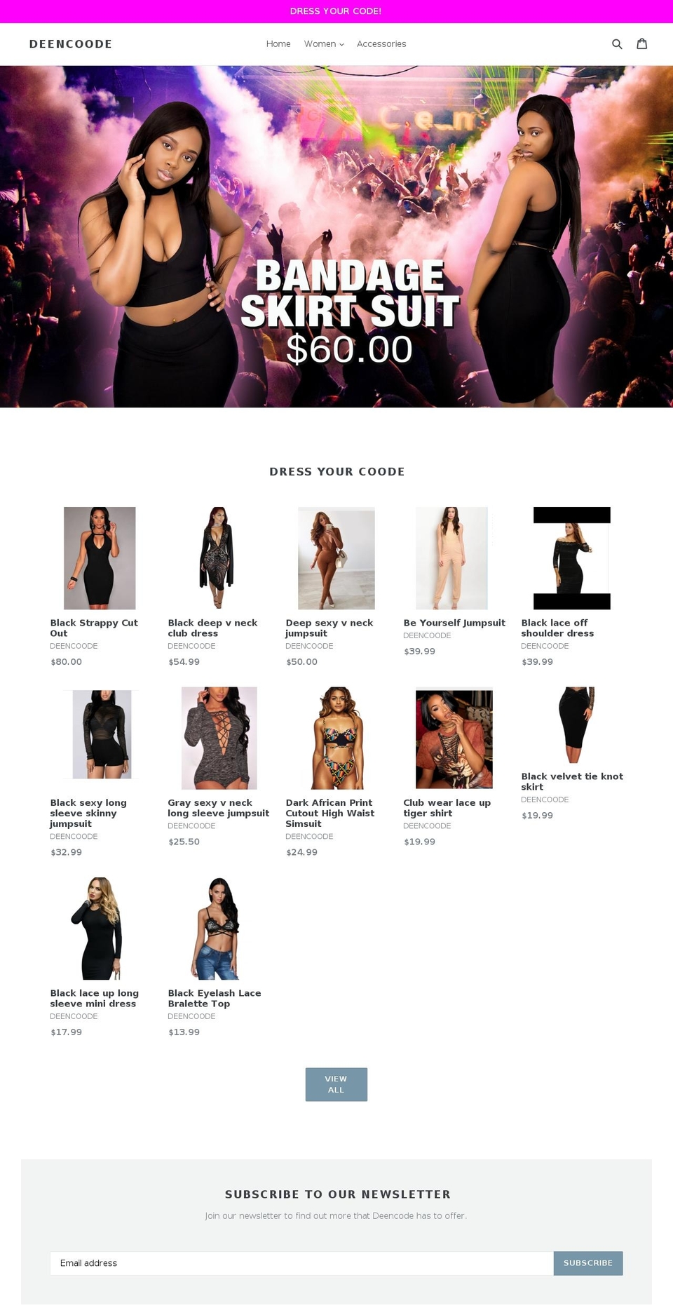 deencoode.com — Shopify storefront screenshot
