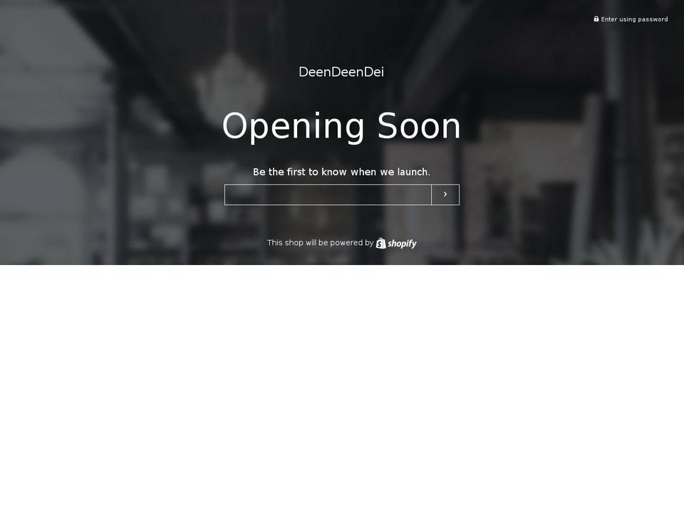 deendeendei.com shopify website screenshot