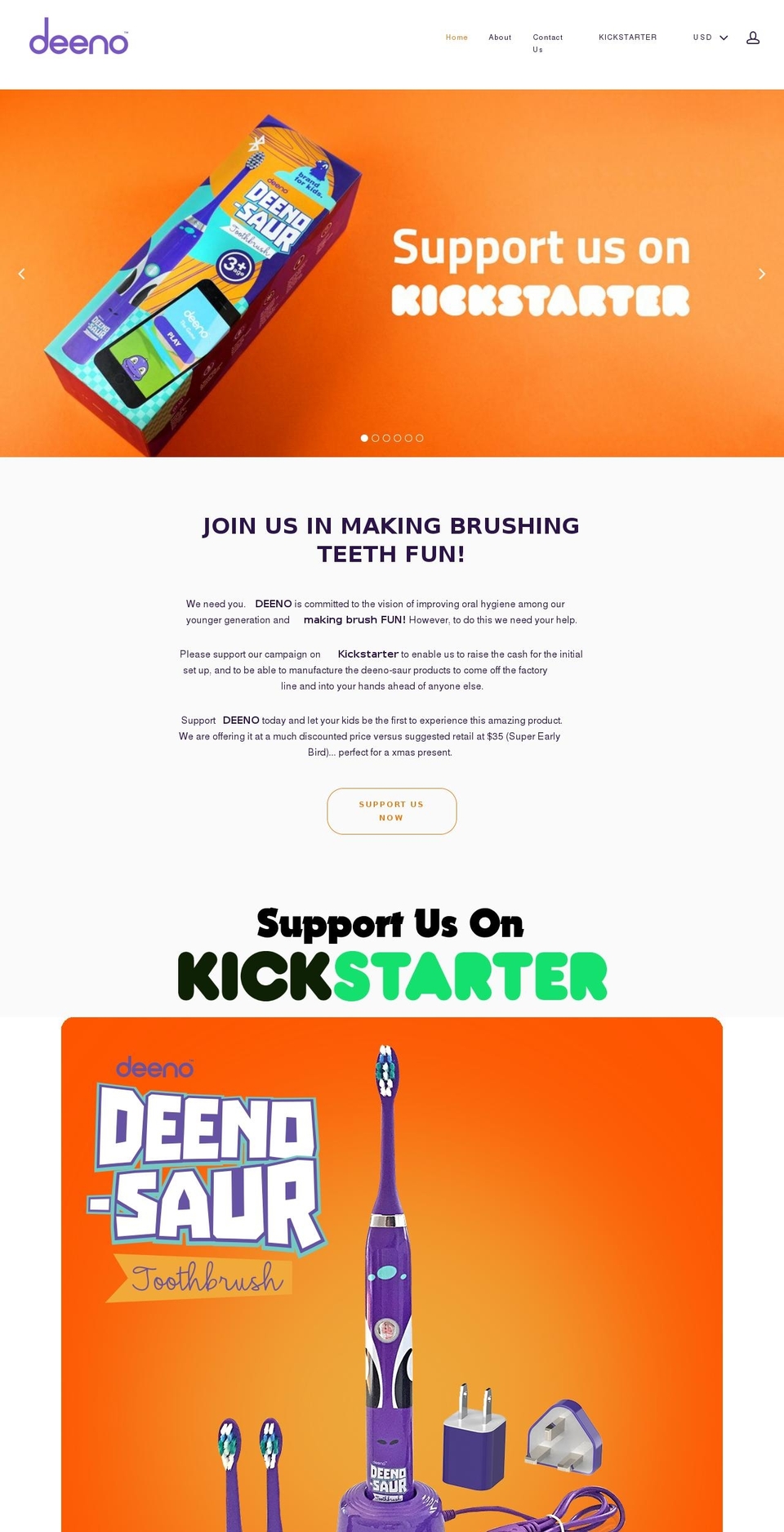 deeno.com shopify website screenshot