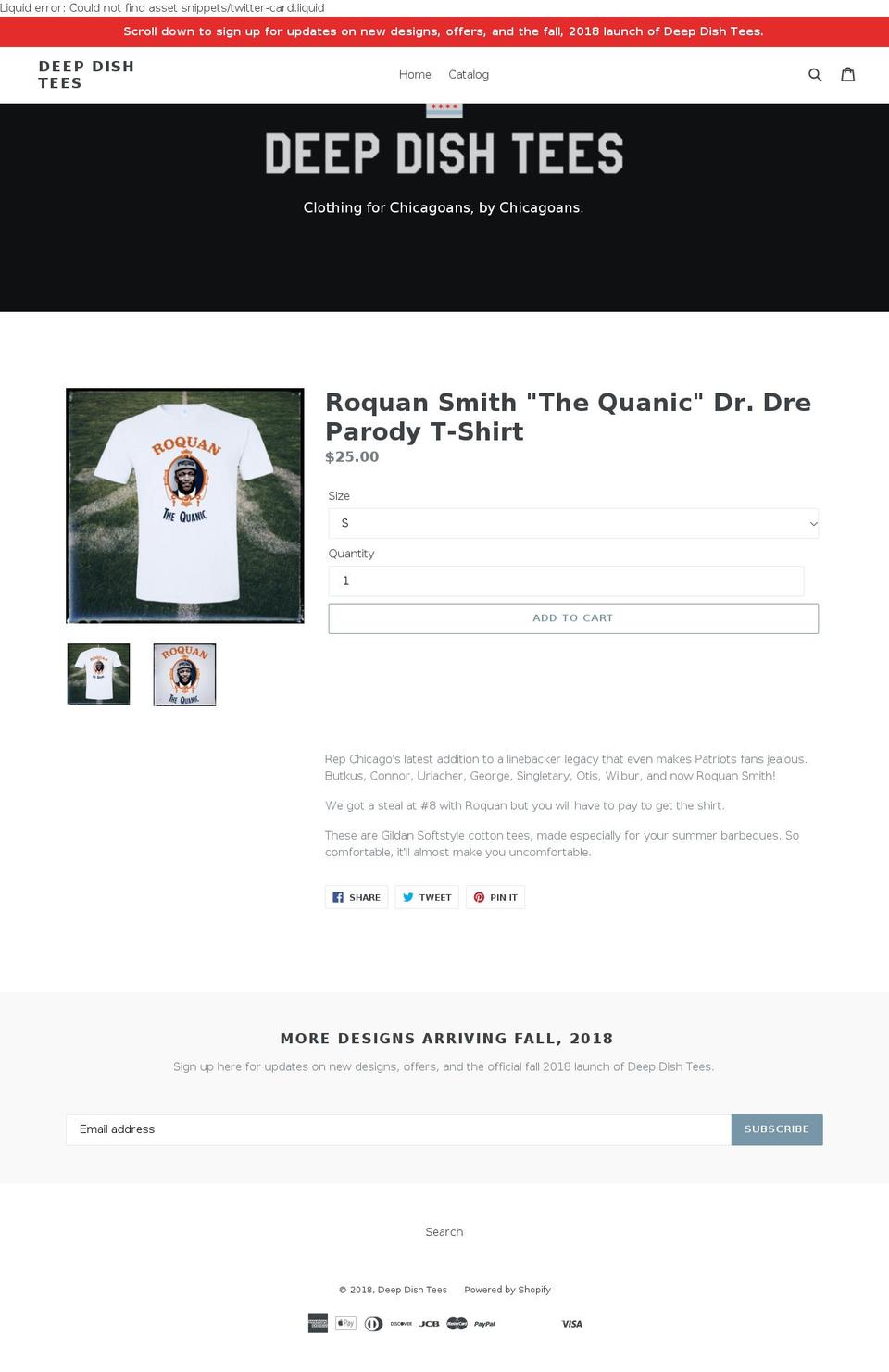 deepdishtees.com shopify website screenshot
