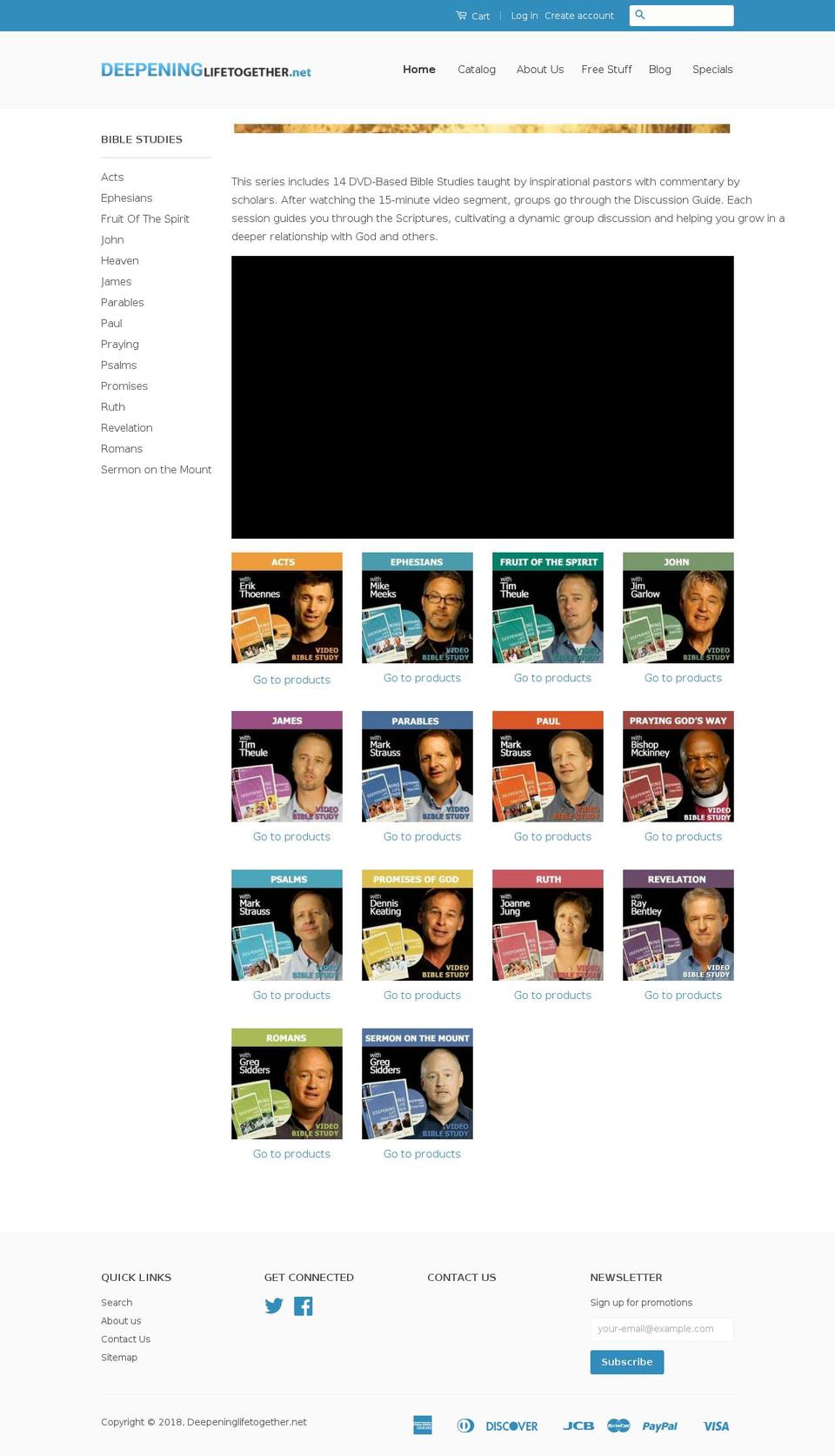 deepeninglifetogether.net shopify website screenshot