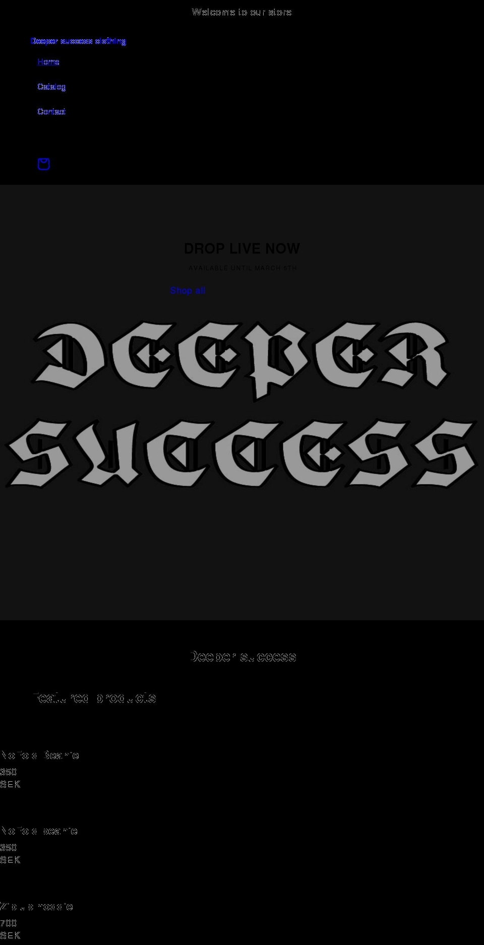 deepersuccess.com shopify website screenshot