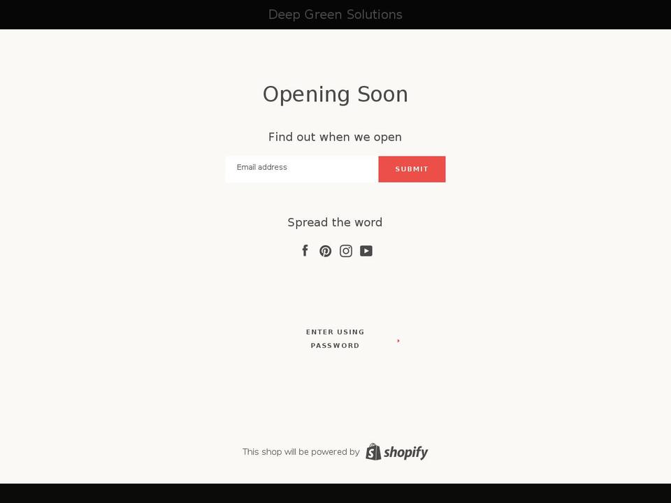 deepgreensolutions.com — Shopify storefront screenshot