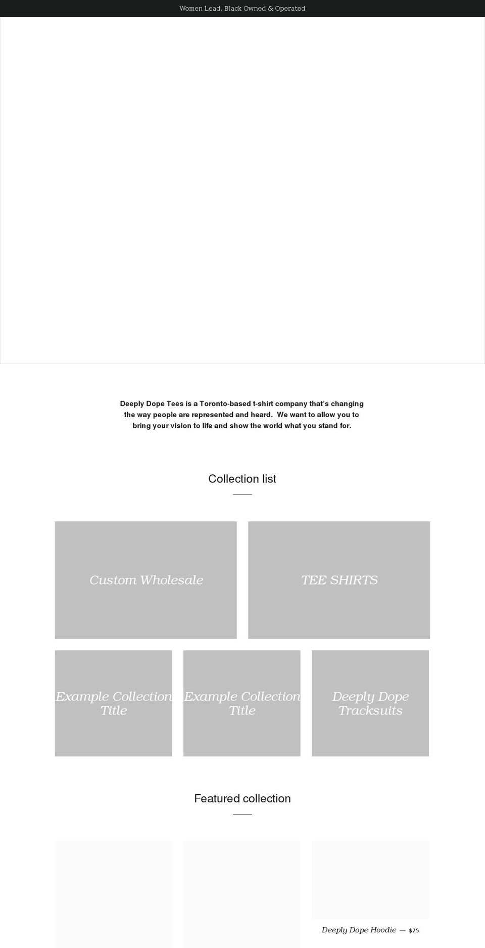 deeplydopetees.com shopify website screenshot