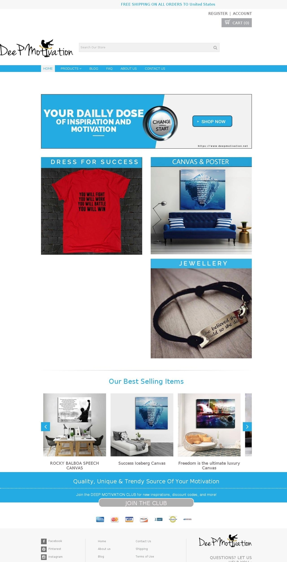 deepmotivation.net shopify website screenshot