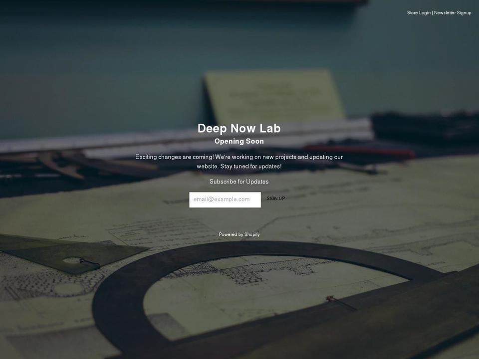 deepnowlab.com shopify website screenshot