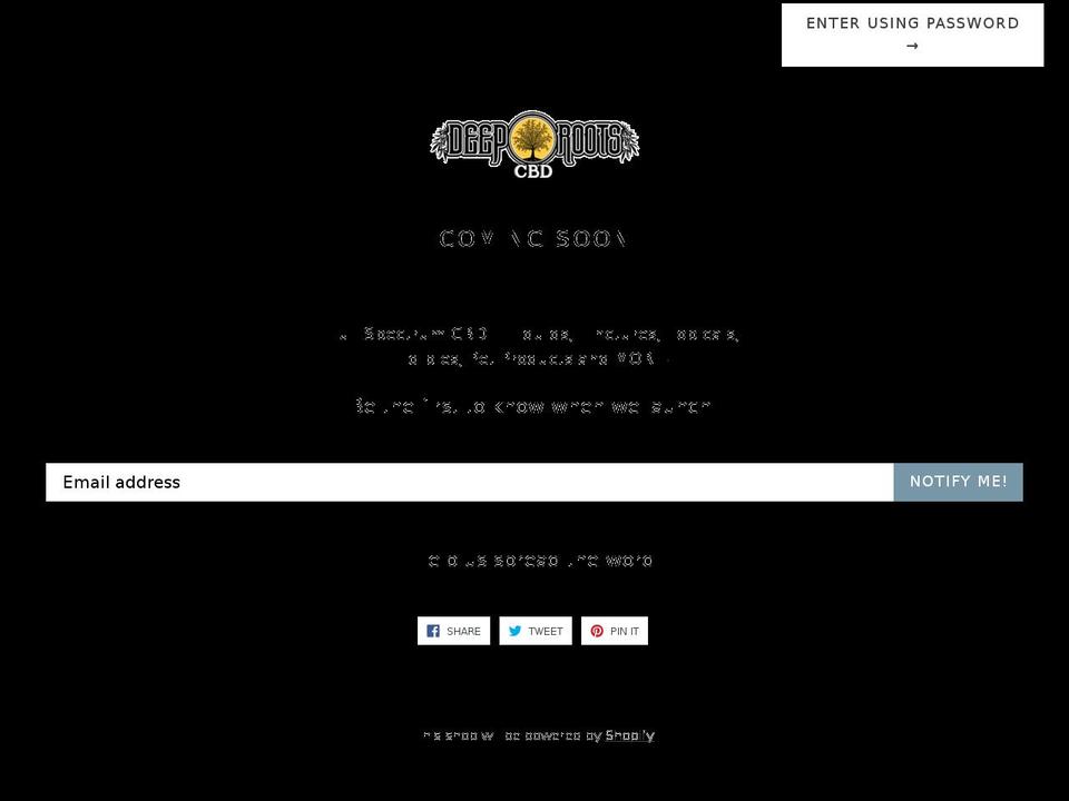 deeprootscbd.com — Shopify storefront screenshot