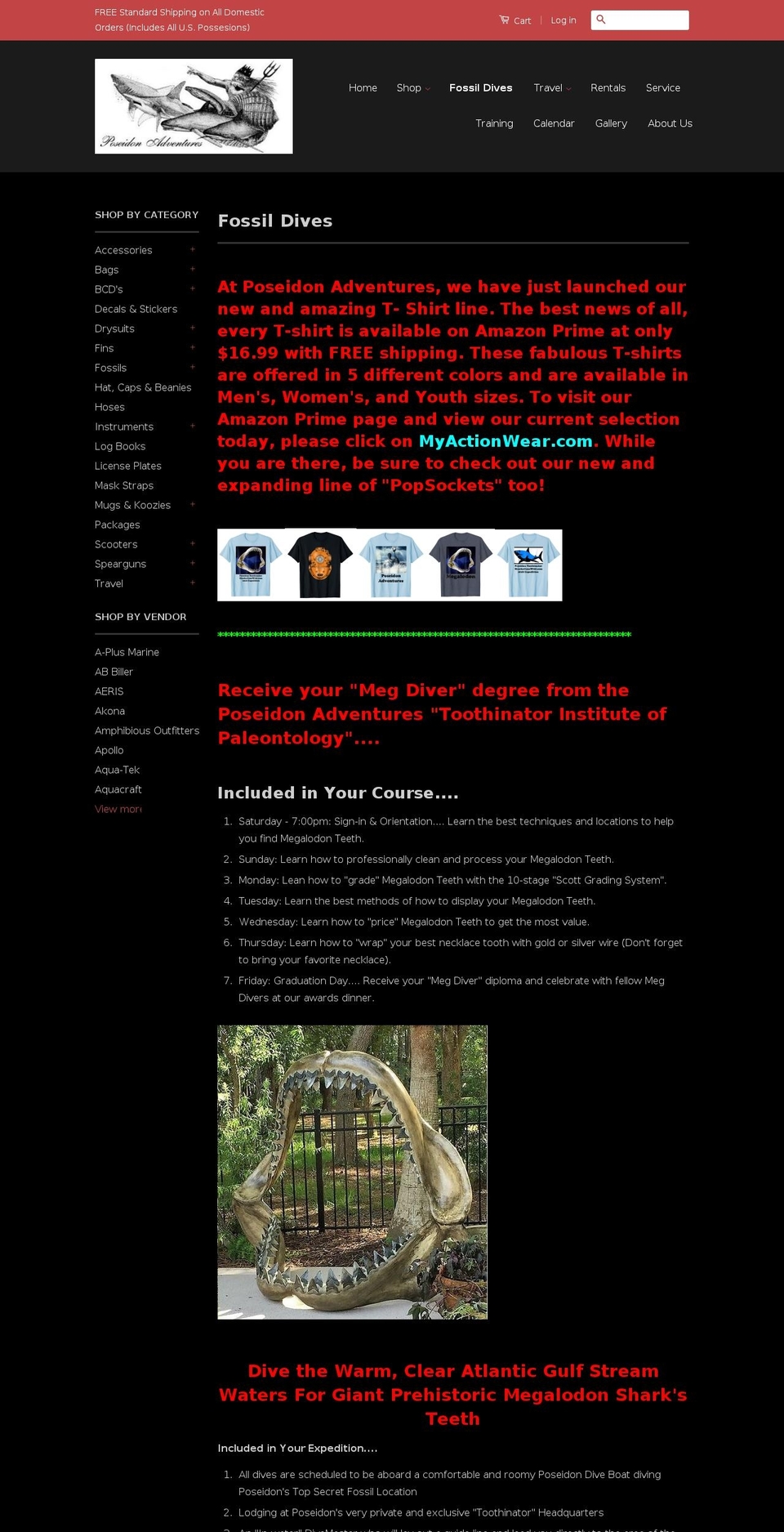 deepseafossils.com — Shopify storefront screenshot