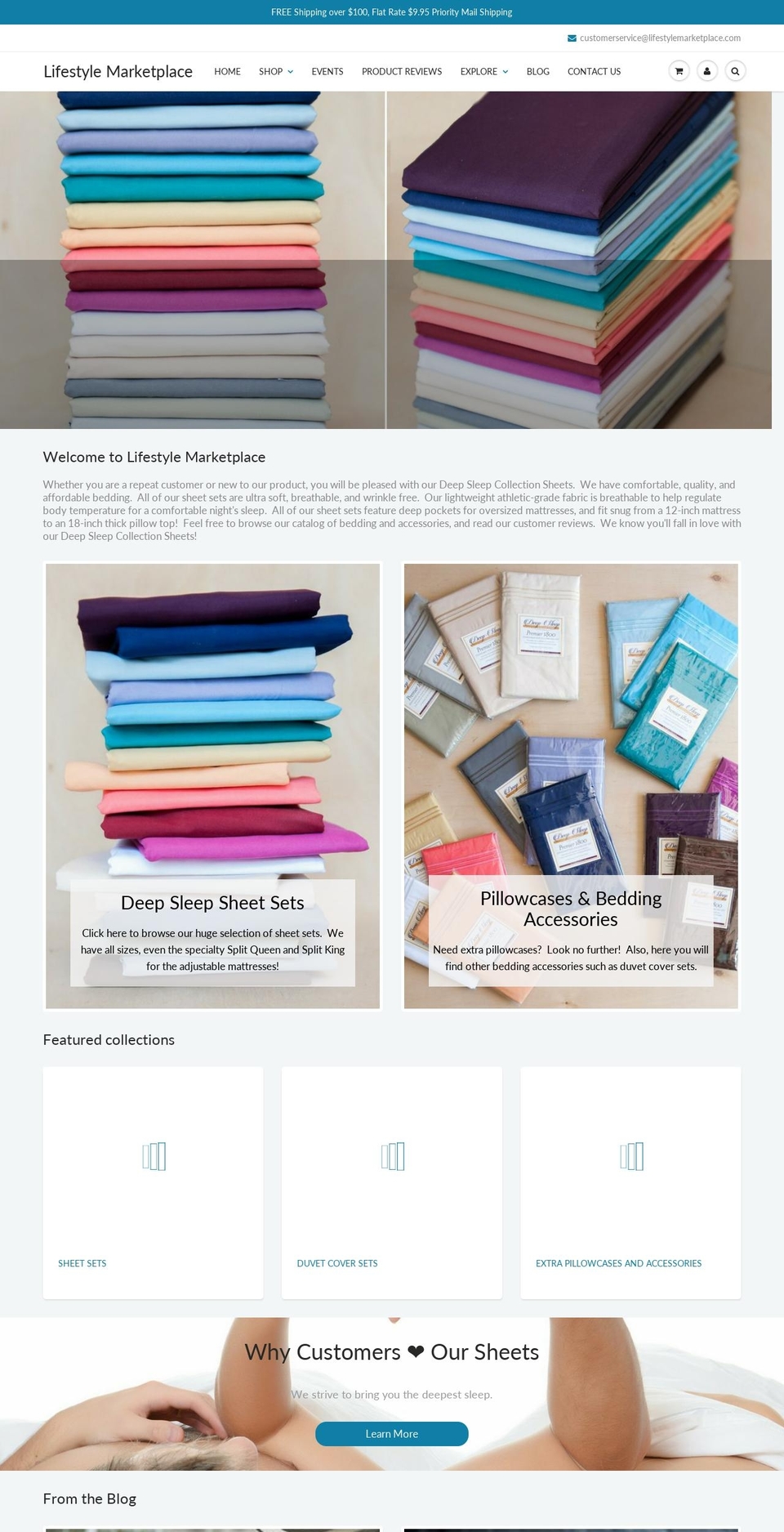 deepsleepcollection.com — Shopify storefront screenshot