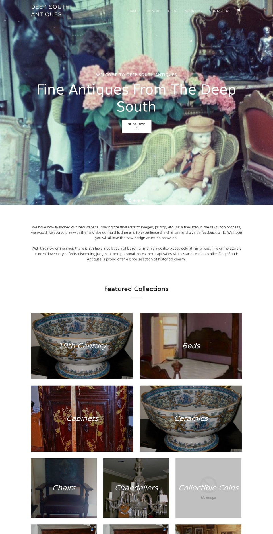 deepsouthantiques.net shopify website screenshot